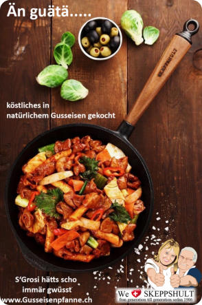 <meta name="description" content="Eine Gusseisenpfanne ist das Geheimnis vieler leckerer Speisen. Im Naturprodukt zaubern Sie köstliche Eierspeisen, schmackhafte Fleischgerichte und zarte Schmorgerichte. Die 